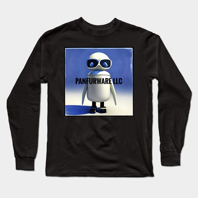 Robot Alien Penguin Long Sleeve T-Shirt by panfurwarellc